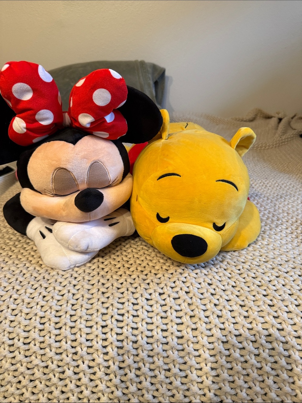 Disney Minnie Mouse & Winnie the Pooh Plush Duo - Red, Yellow, Black, White